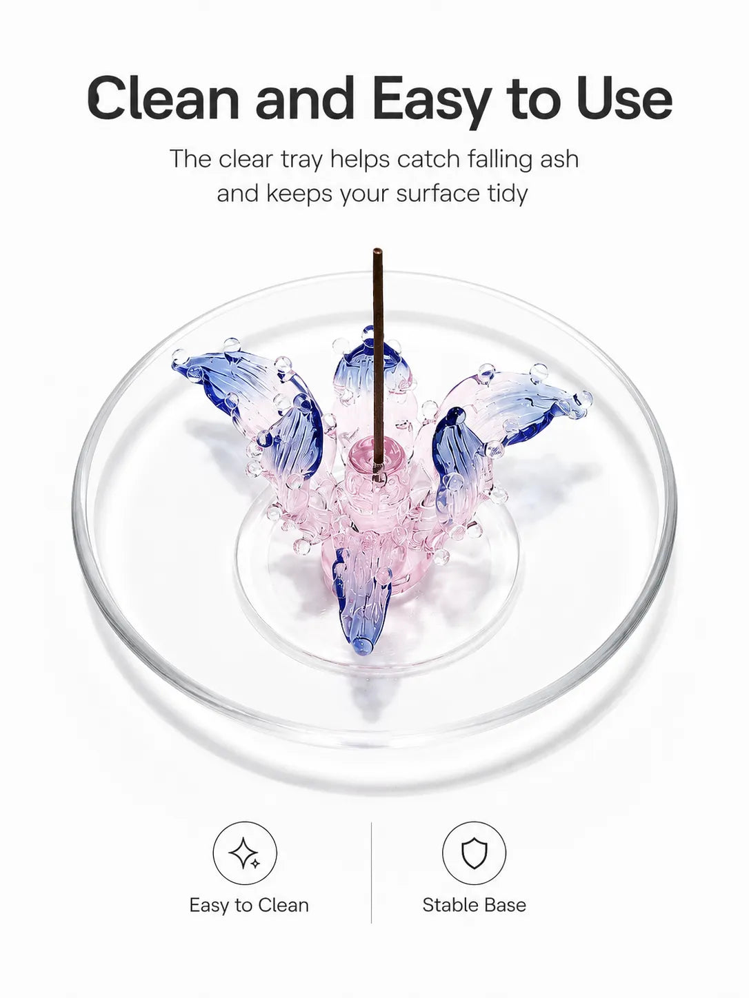 Handmade Glazed Lotus Incense Holder