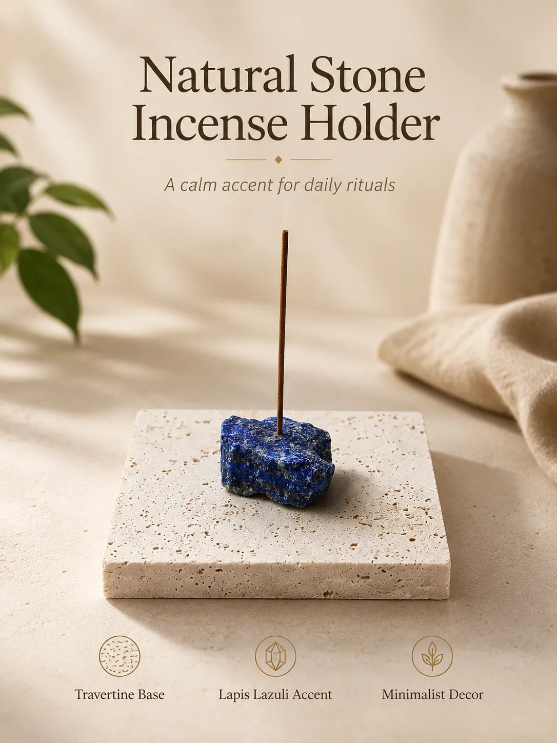 Natural Natural Lapis Lazuli Incense Holde
