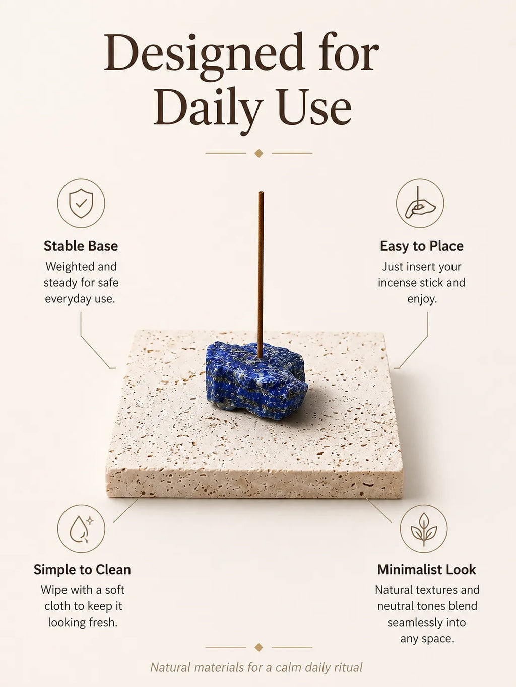 Natural Natural Lapis Lazuli Incense Holde