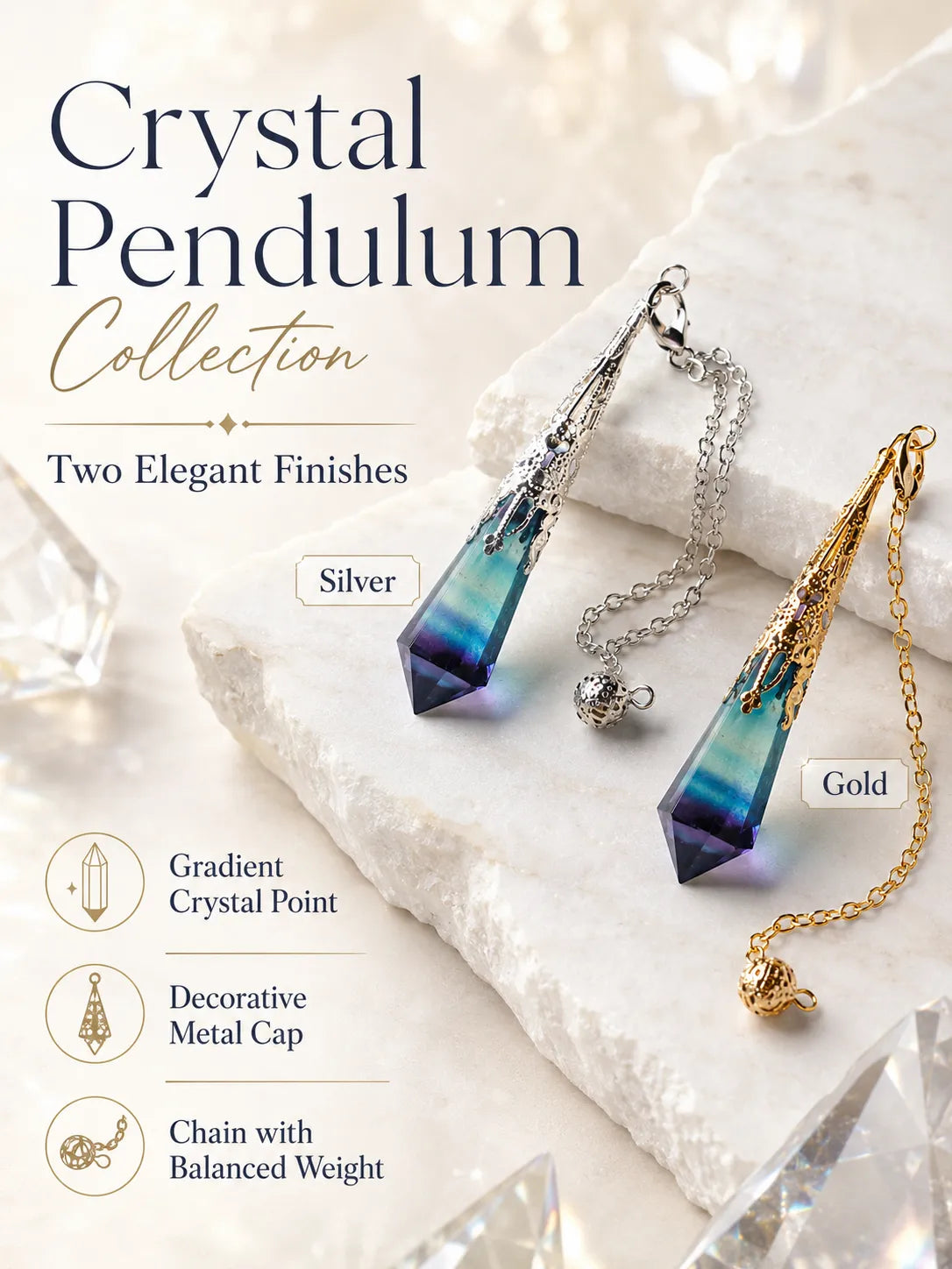Gradient Crystal Pendulum