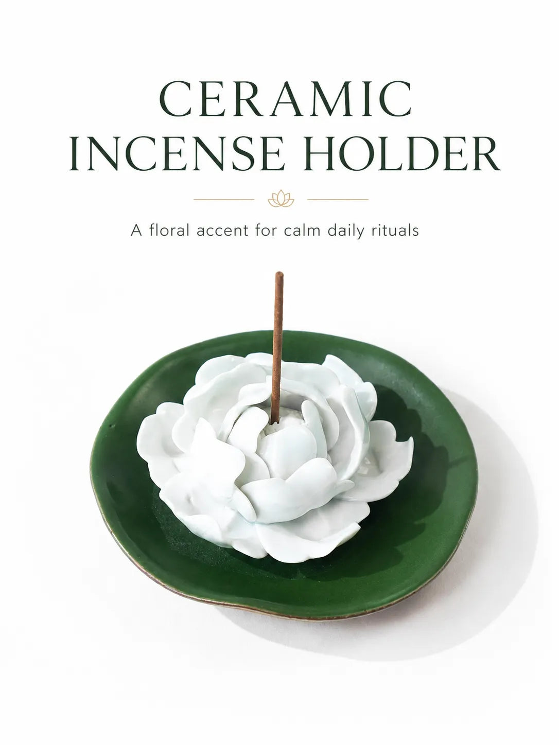 Ceramic Peony Incense Holder
