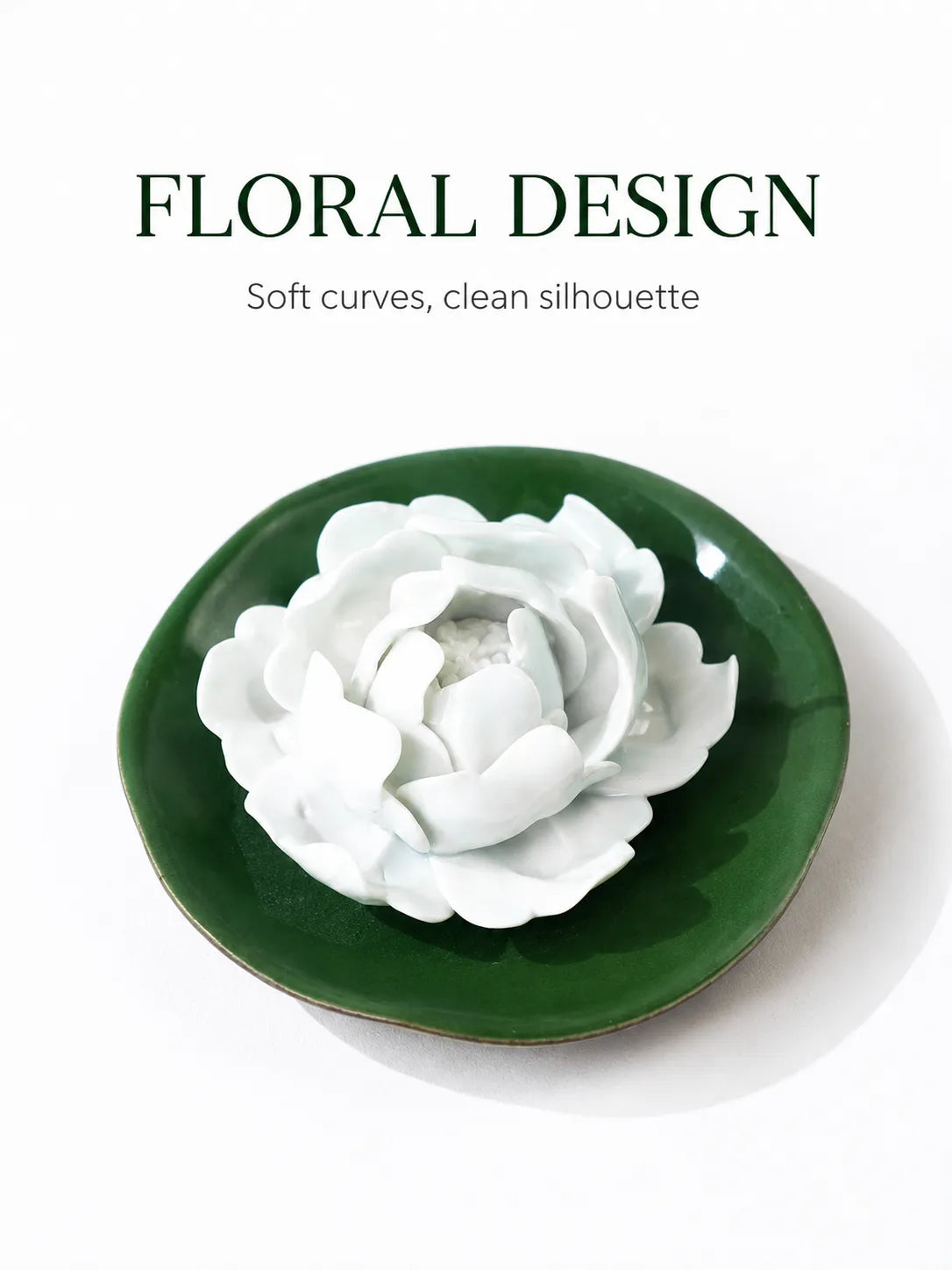 Ceramic Peony Incense Holder