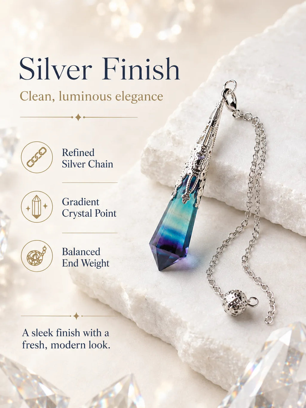 Gradient Crystal Pendulum