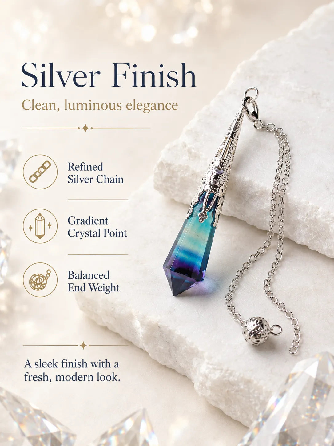 Gradient Crystal Pendulum
