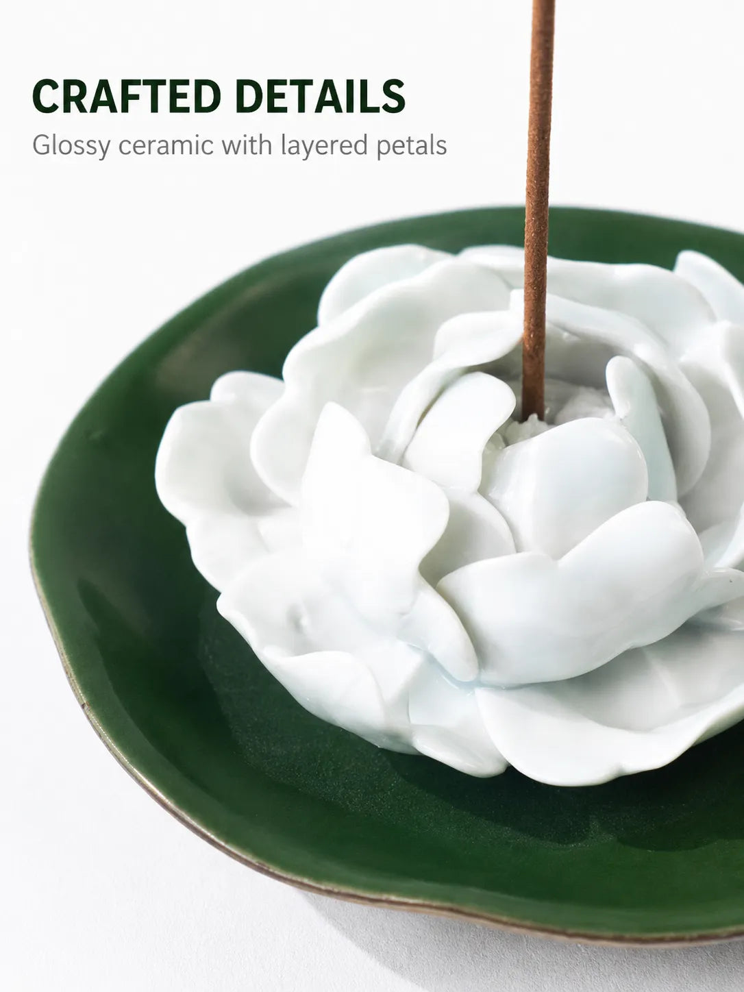Ceramic Peony Incense Holder