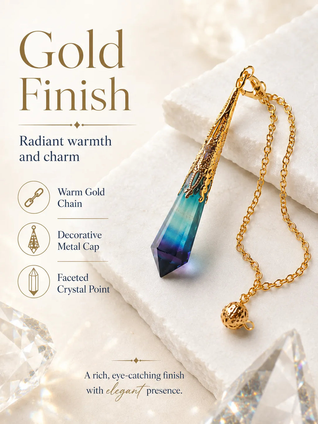 Gradient Crystal Pendulum