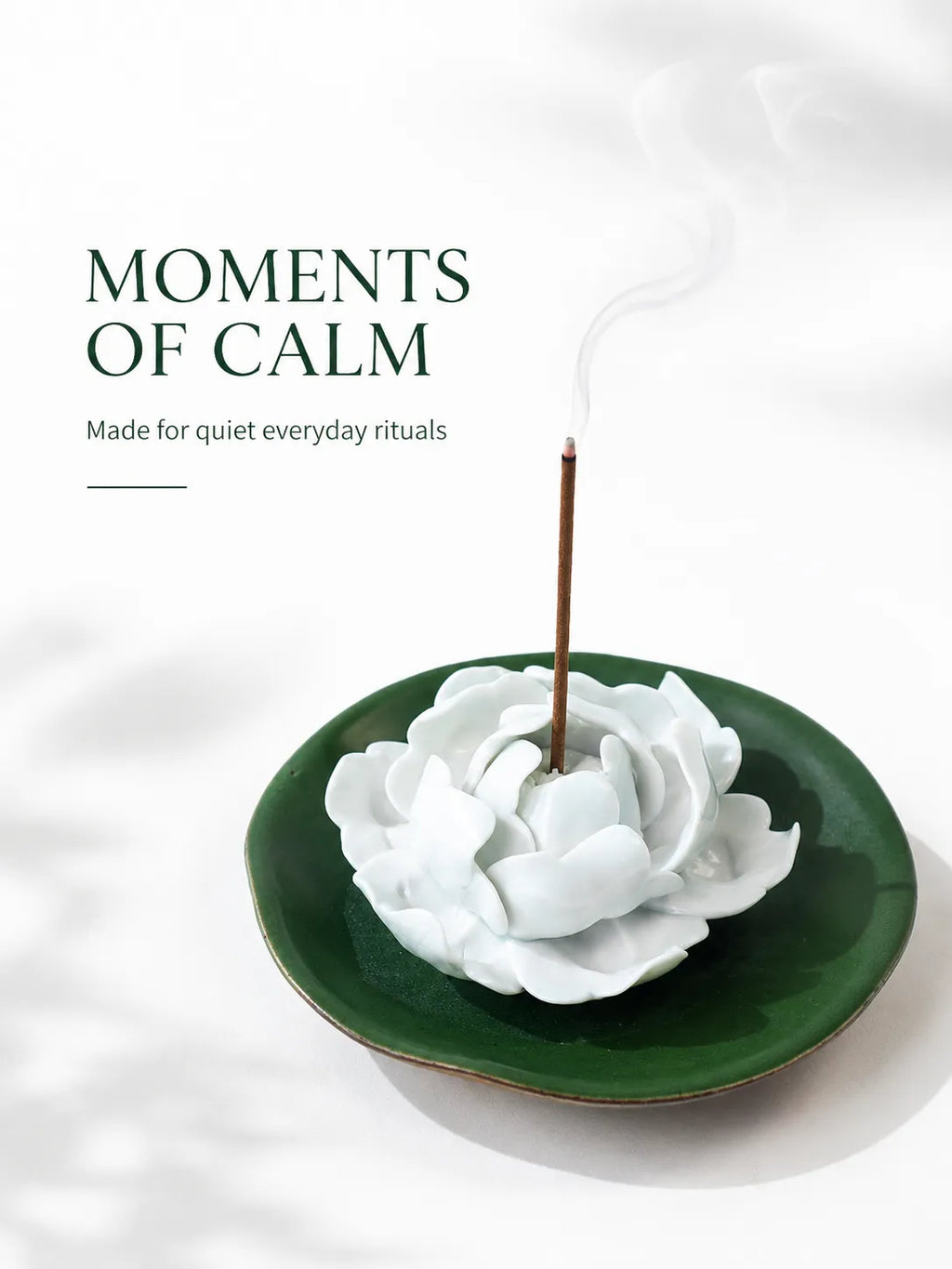 Ceramic Peony Incense Holder