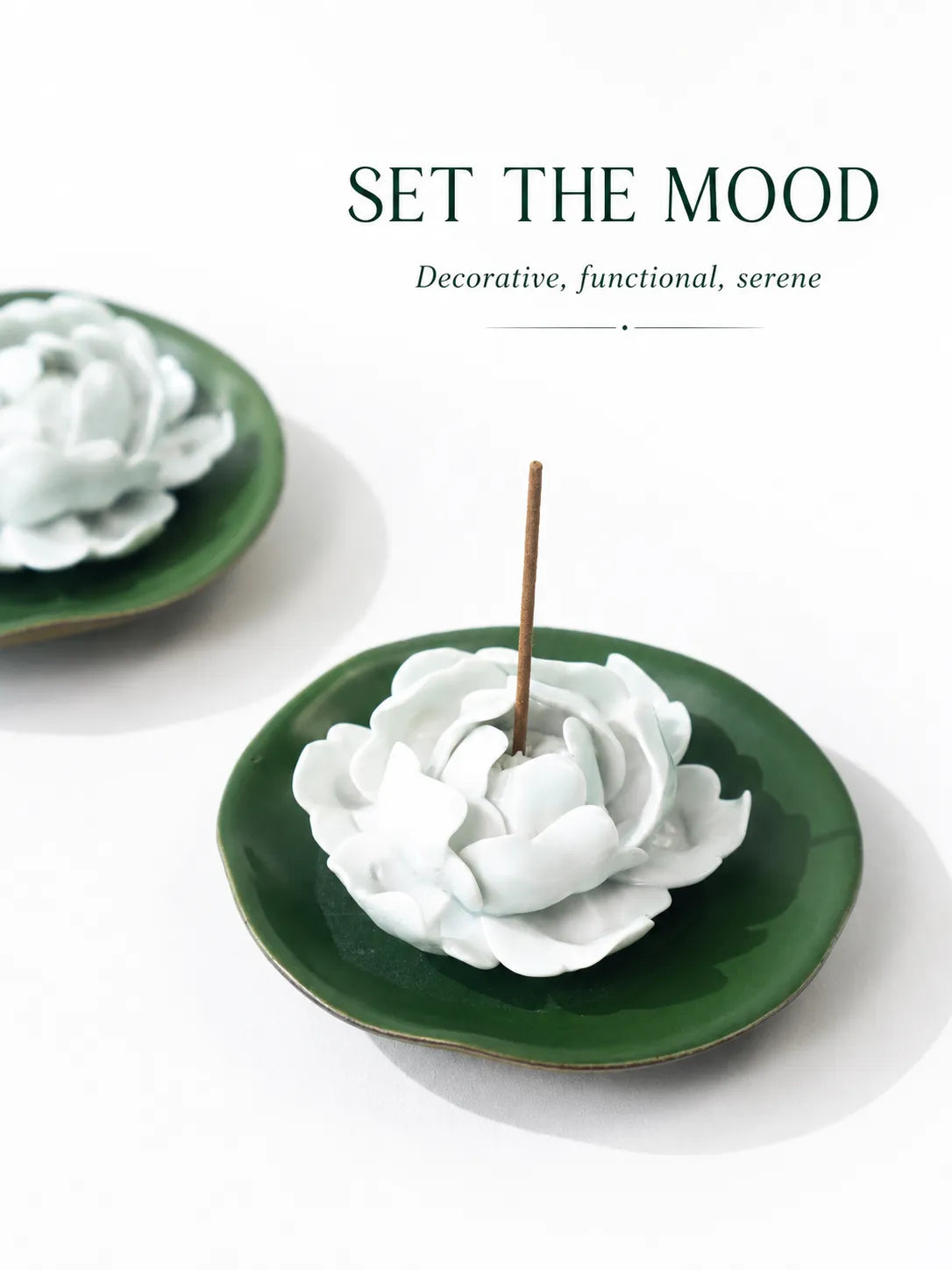 Ceramic Peony Incense Holder