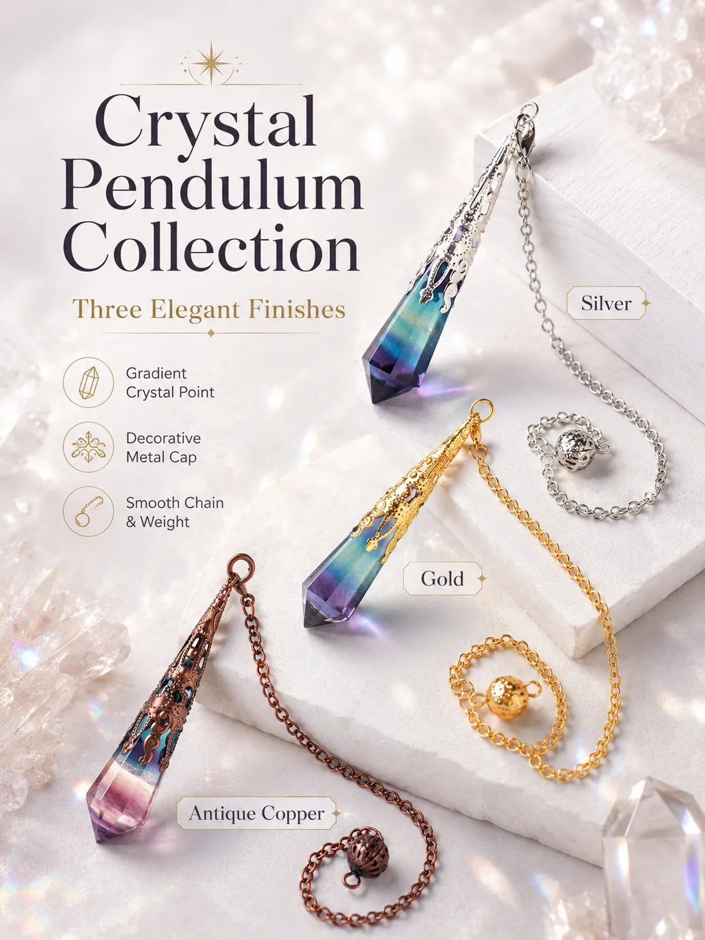 Gradient Crystal Pendulum