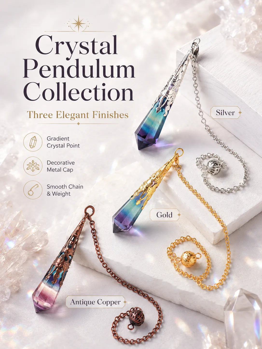 Gradient Crystal Pendulum