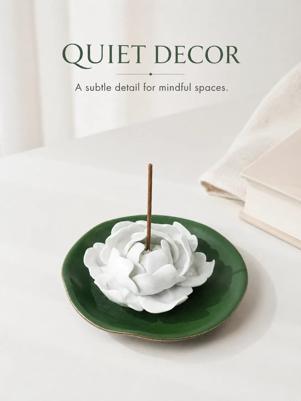Ceramic Peony Incense Holder