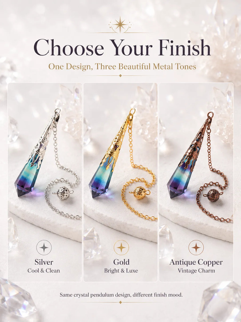 Gradient Crystal Pendulum