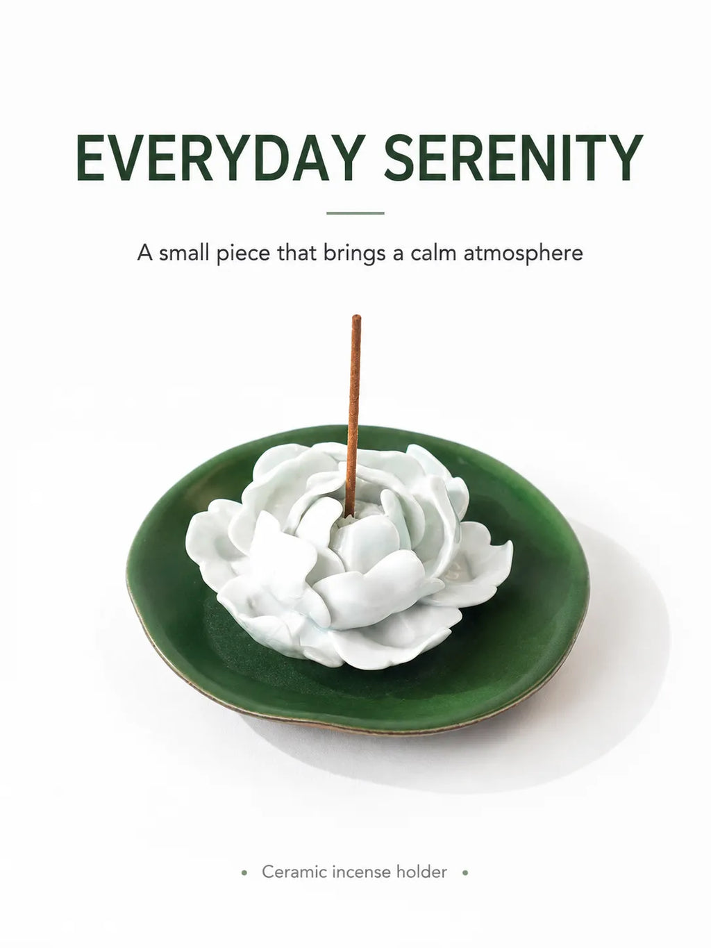 Ceramic Peony Incense Holder