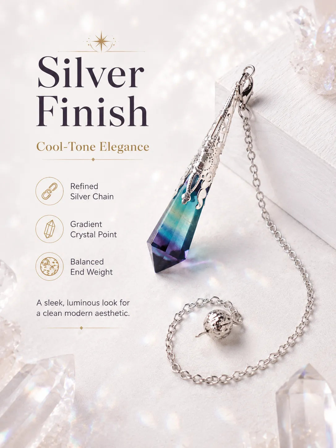 Gradient Crystal Pendulum