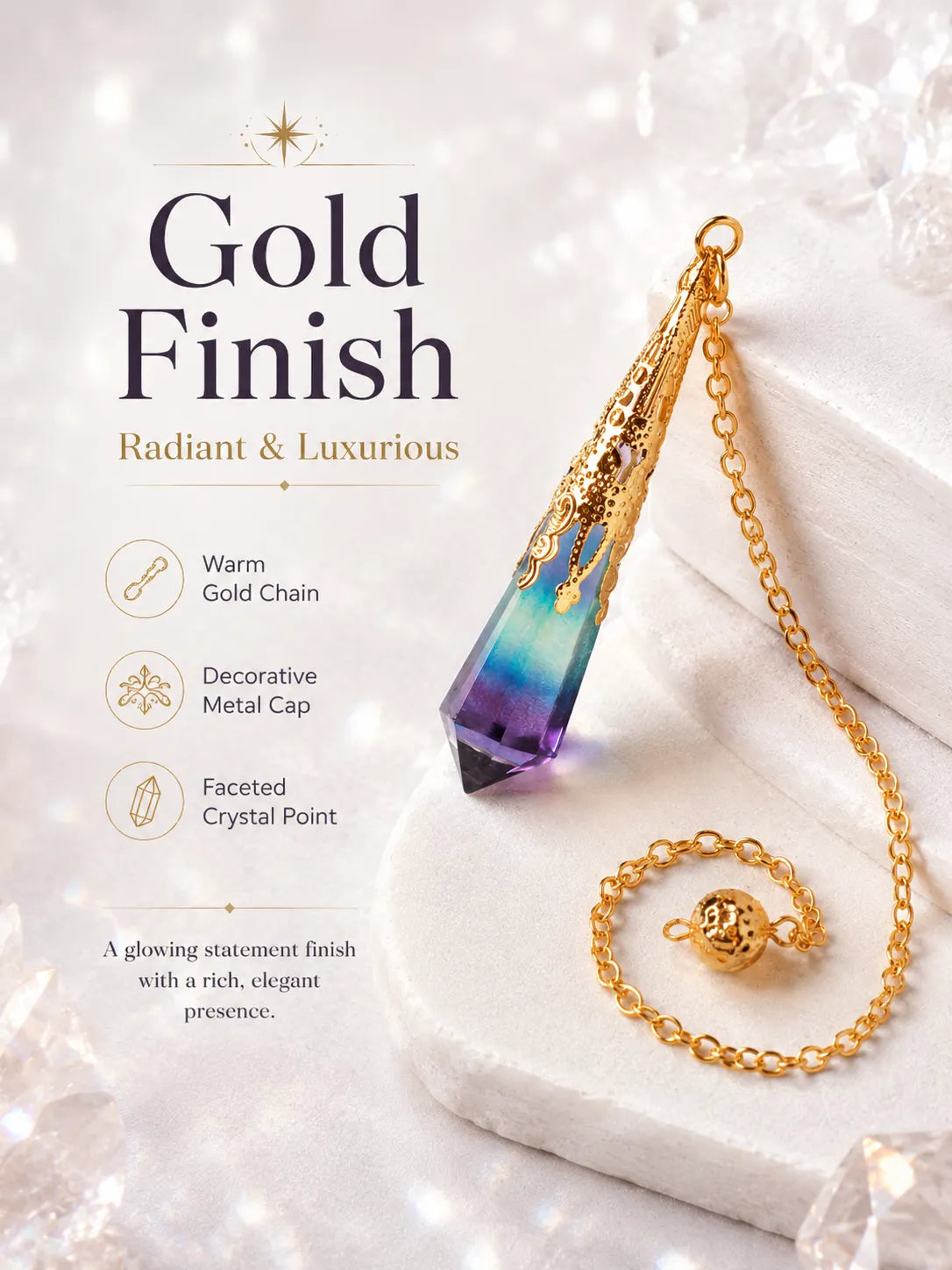 Gradient Crystal Pendulum