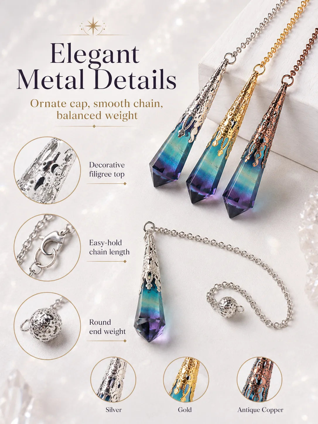 Gradient Crystal Pendulum