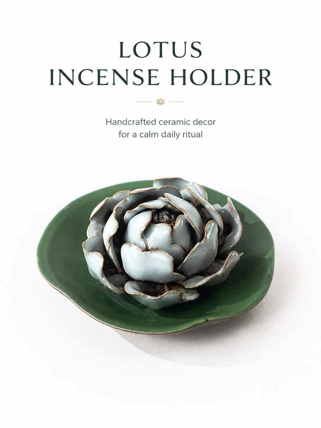 Ceramic Peony Incense Holder