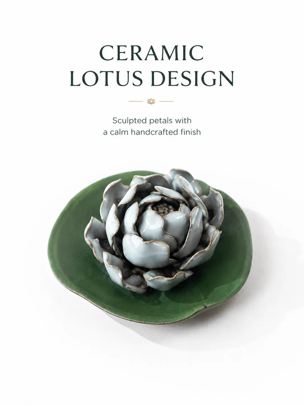 Ceramic Peony Incense Holder