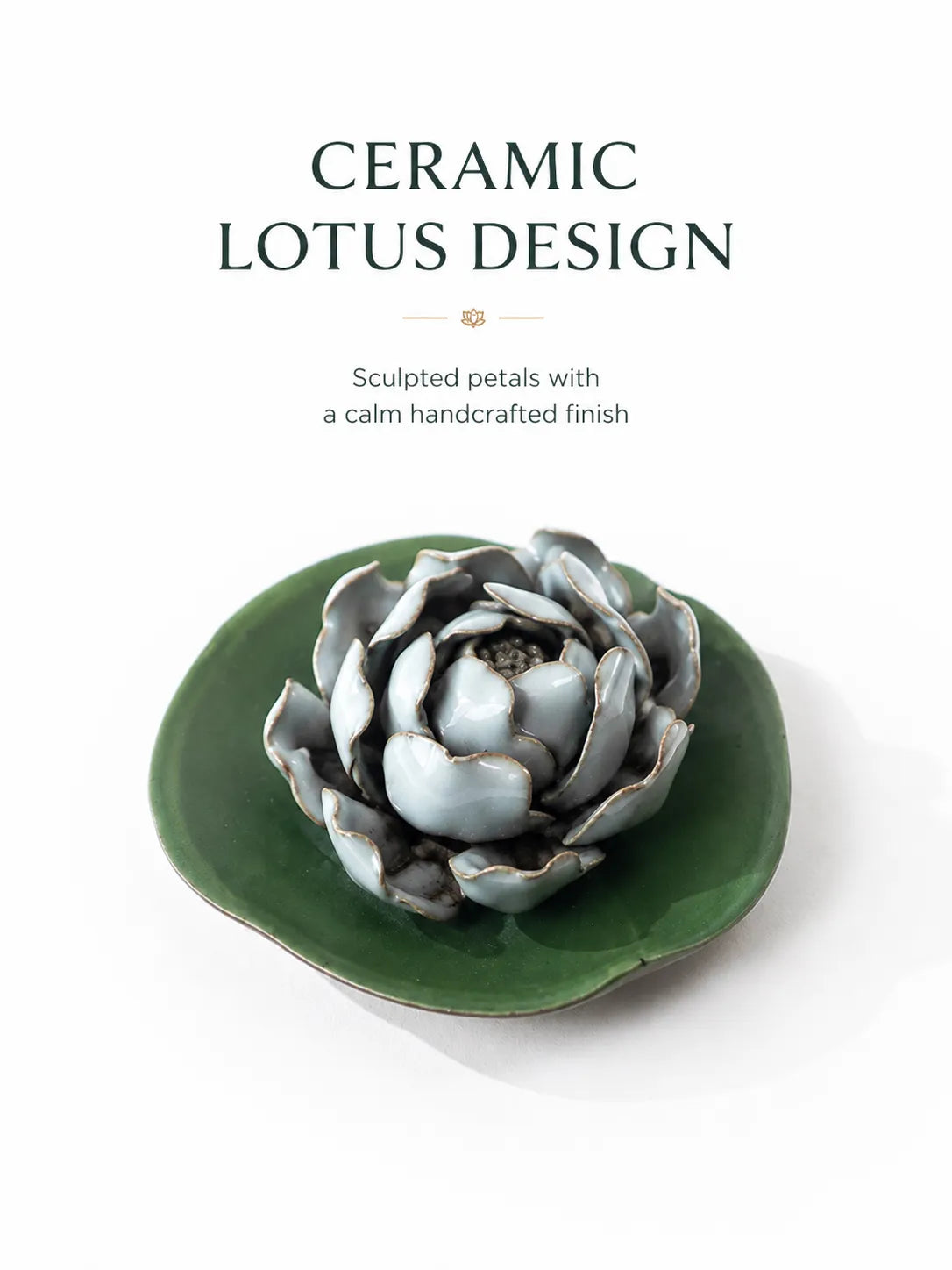 Ceramic Peony Incense Holder