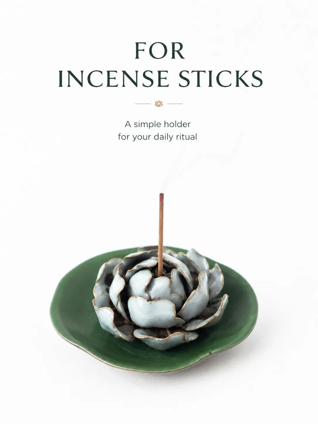Ceramic Peony Incense Holder