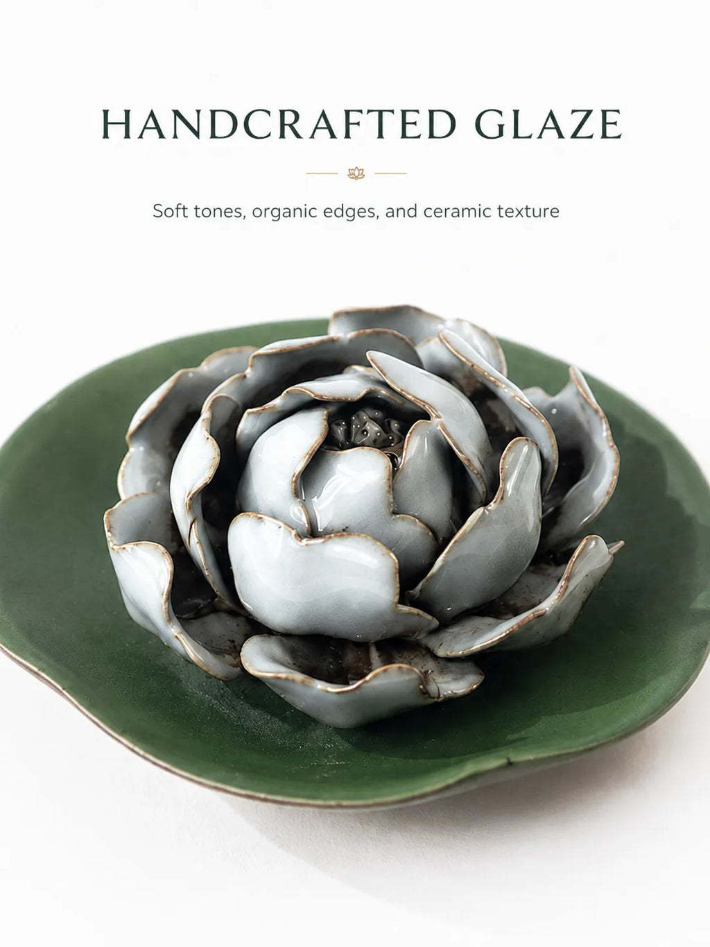 Ceramic Peony Incense Holder