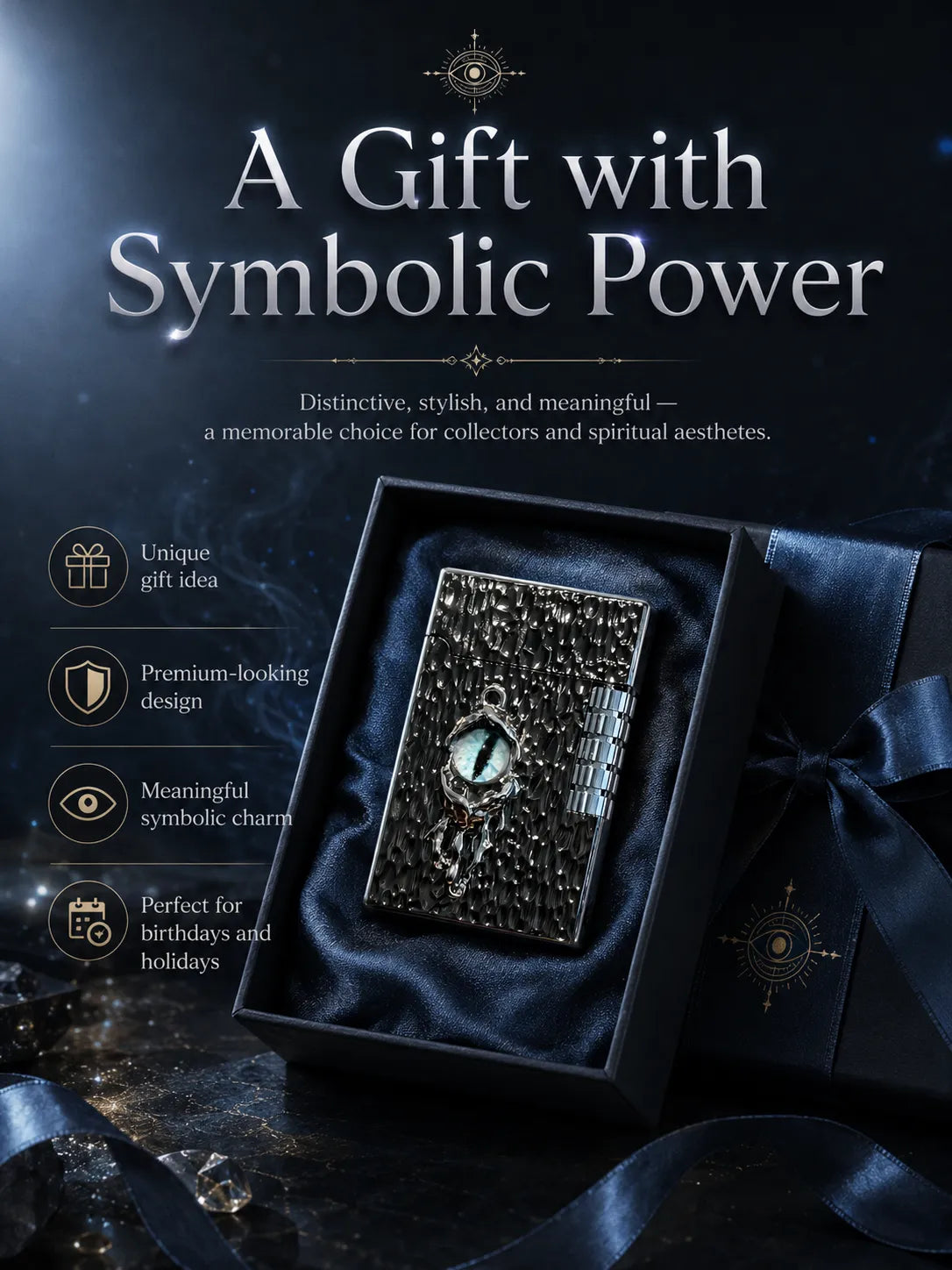 Azure Gaze Energy – Black Dragon Eye for Focus and Good Fortune