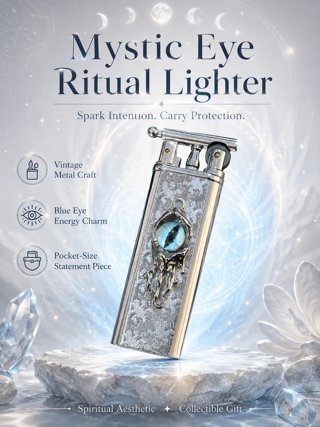 Silver Salamander Refillable Energy Chrome for Good Fortune