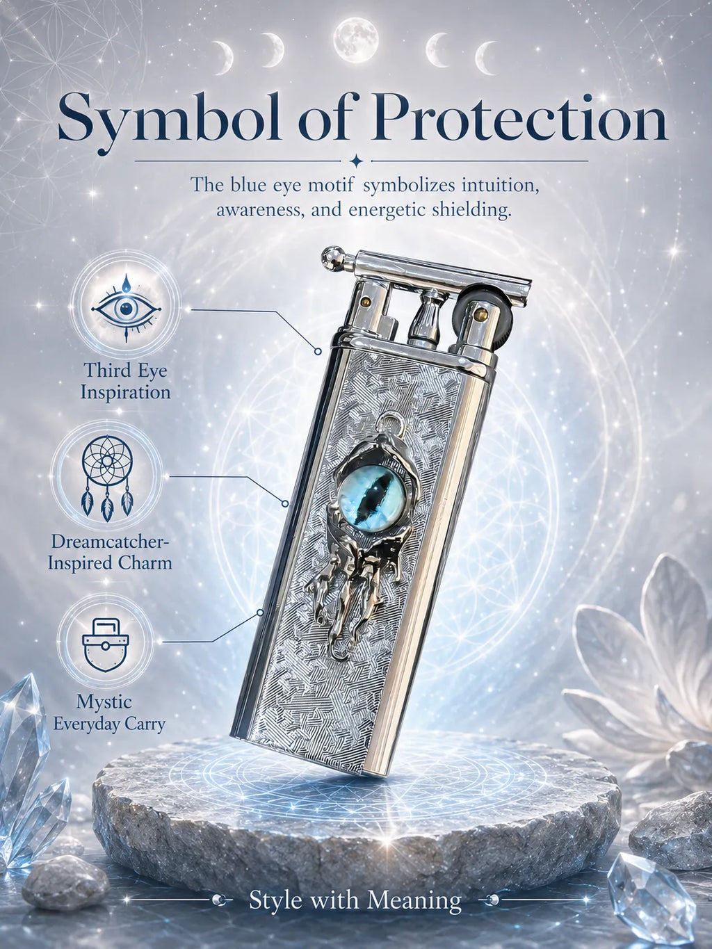 Silver Salamander Refillable Energy Chrome for Good Fortune