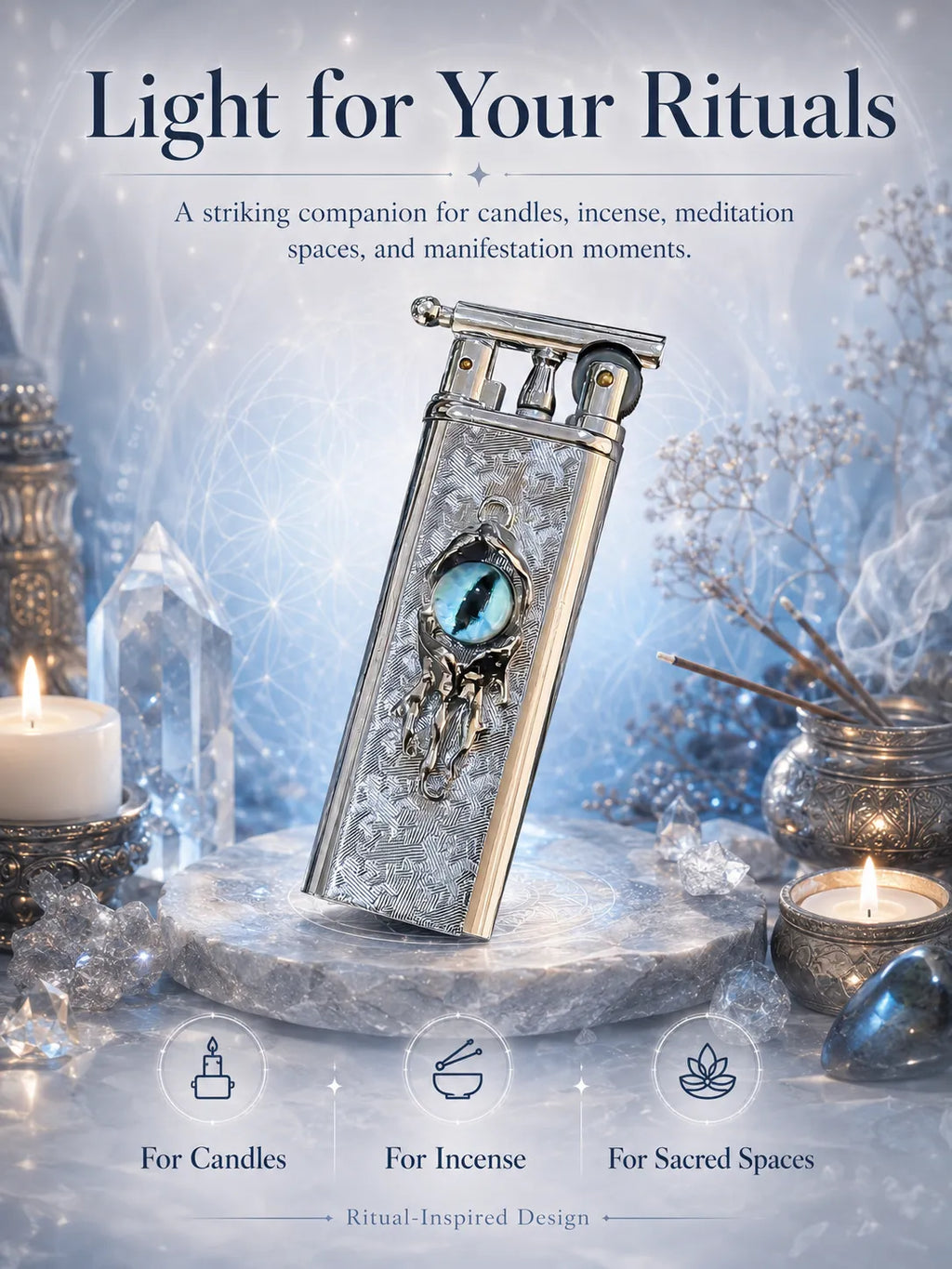Silver Salamander Refillable Energy Chrome for Good Fortune