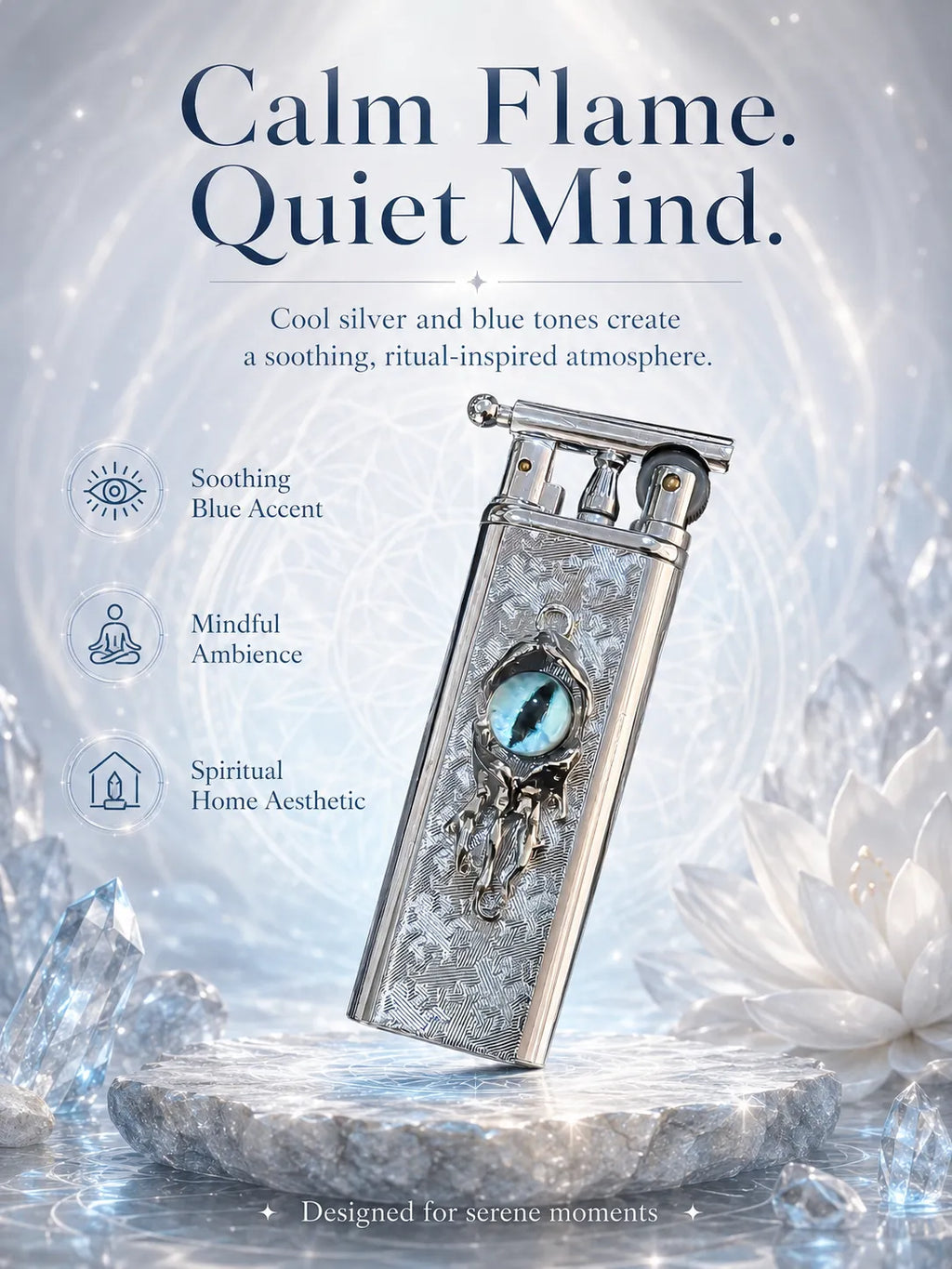 Silver Salamander Refillable Energy Chrome for Good Fortune