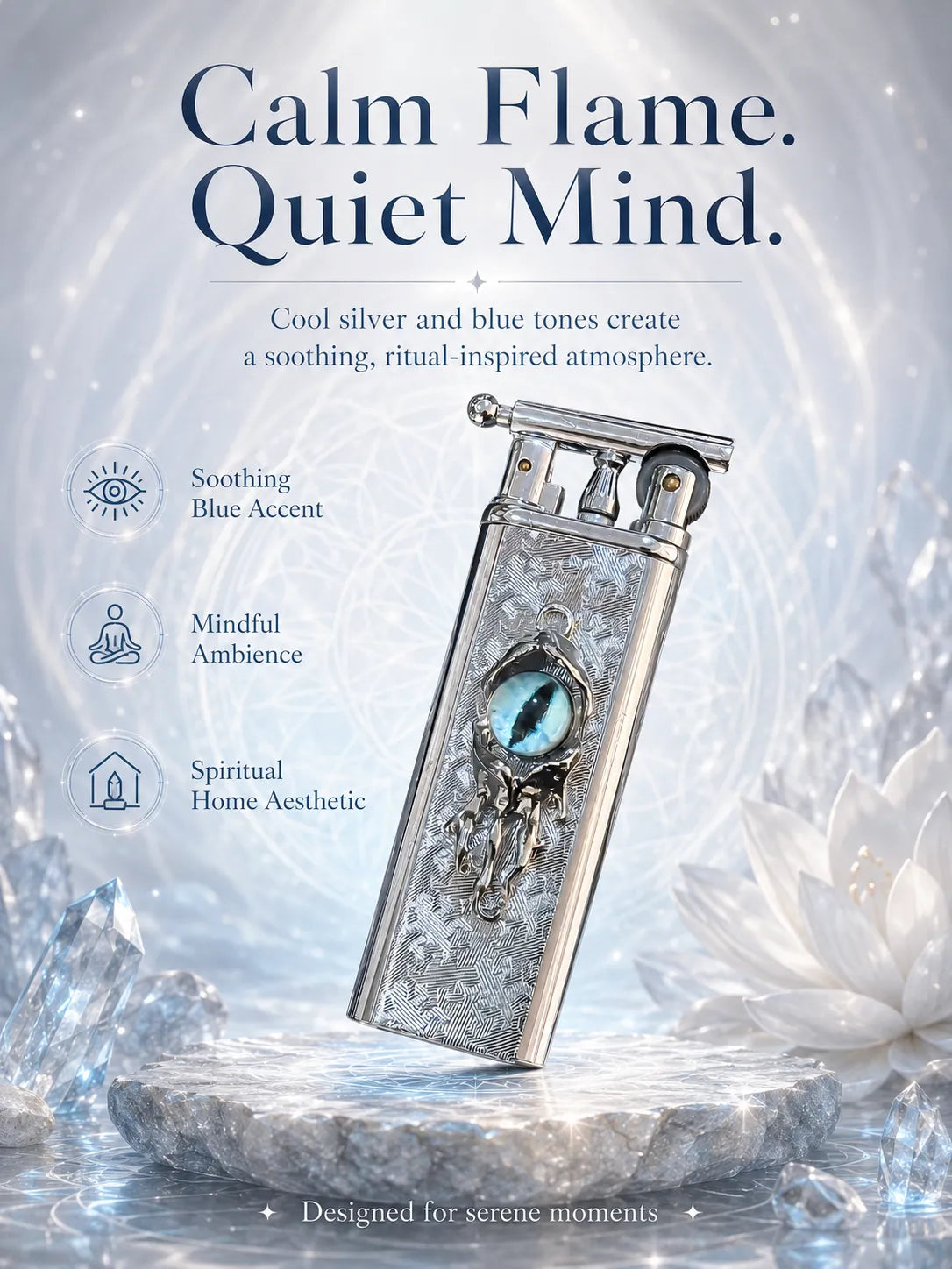 Silver Salamander Refillable Energy Chrome for Good Fortune