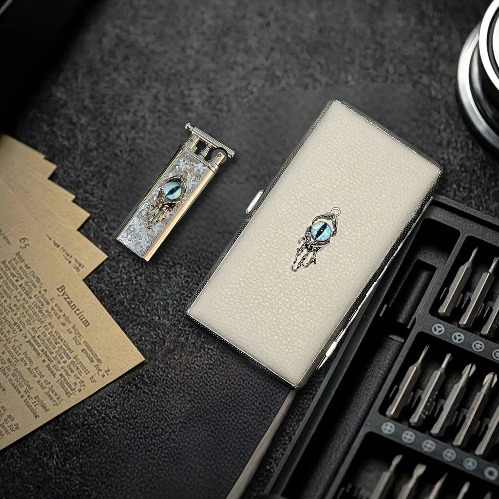 The Silver Salamander Lighter: metal lighter featuring silver Salamander Lighter.