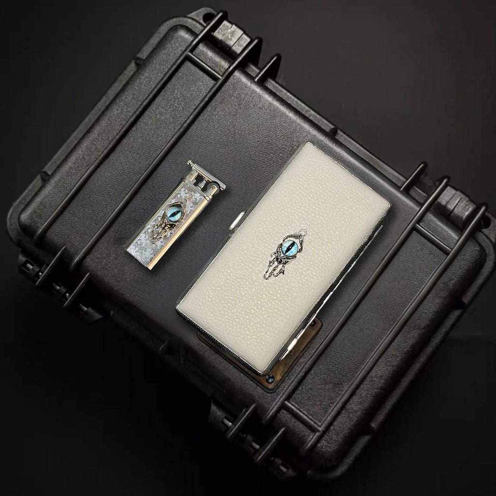 The Silver Salamander Lighter: metal lighter featuring silver Salamander Lighter.
