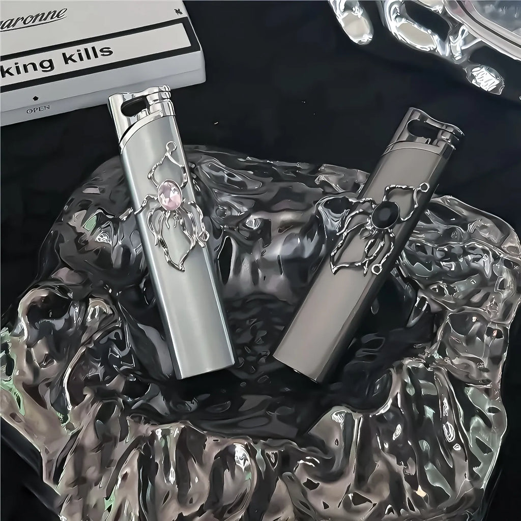 The Neo-Arachnid Silver Lighter—metal lighter with neo-Arachnid Silver Lighter.