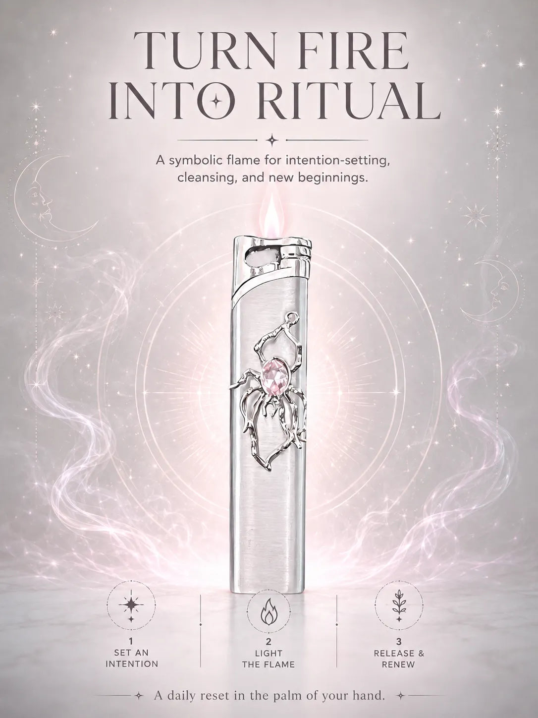 Rose Arachnid Pink Crystal Good Fortune