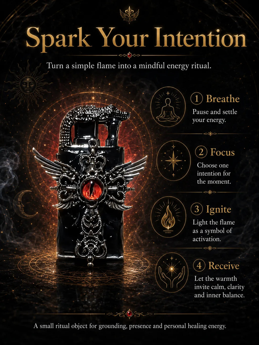 Fallen Seraphim Winged Cross for Focus and Protection