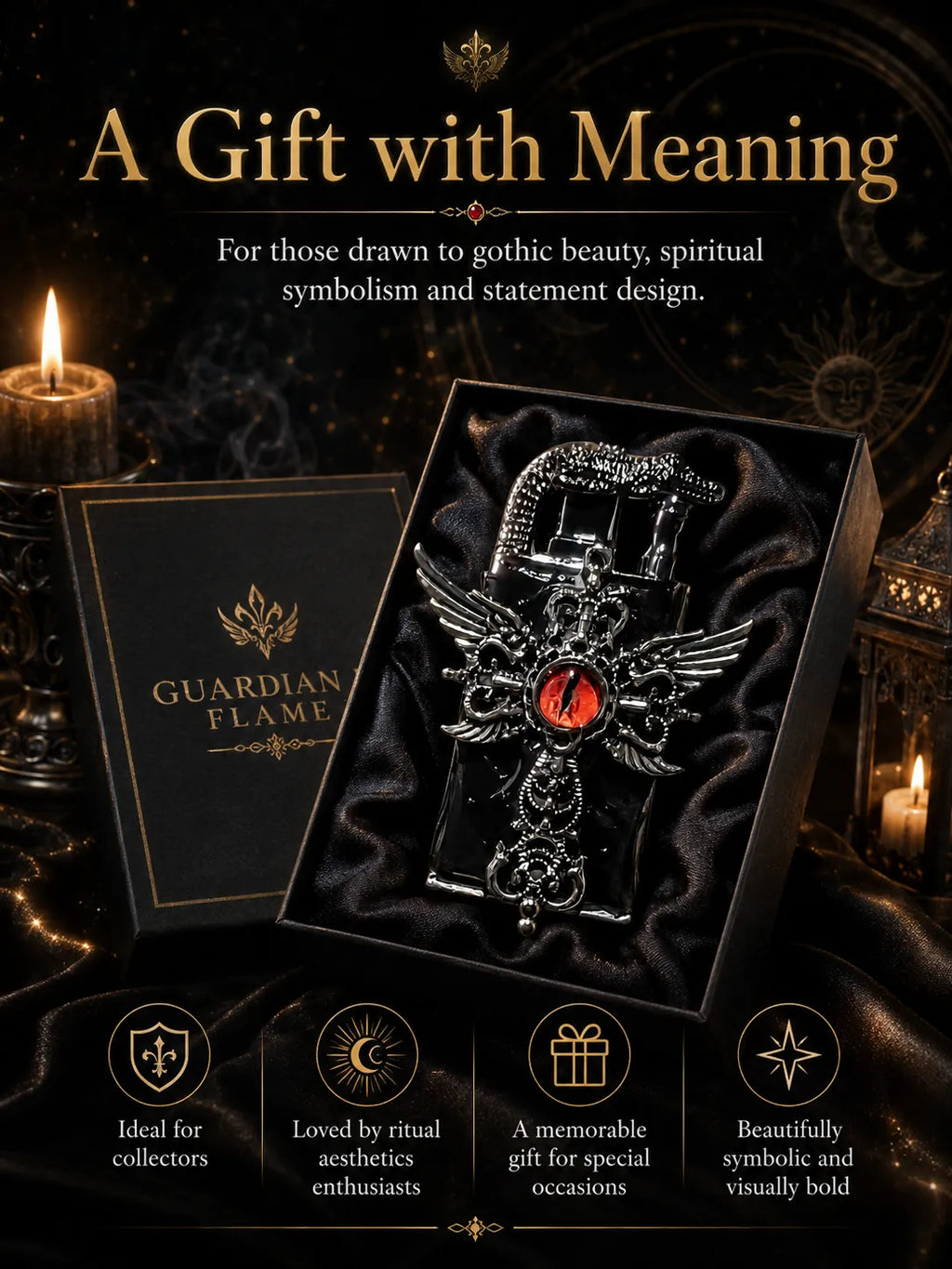 Fallen Seraphim Winged Cross for Focus and Protection
