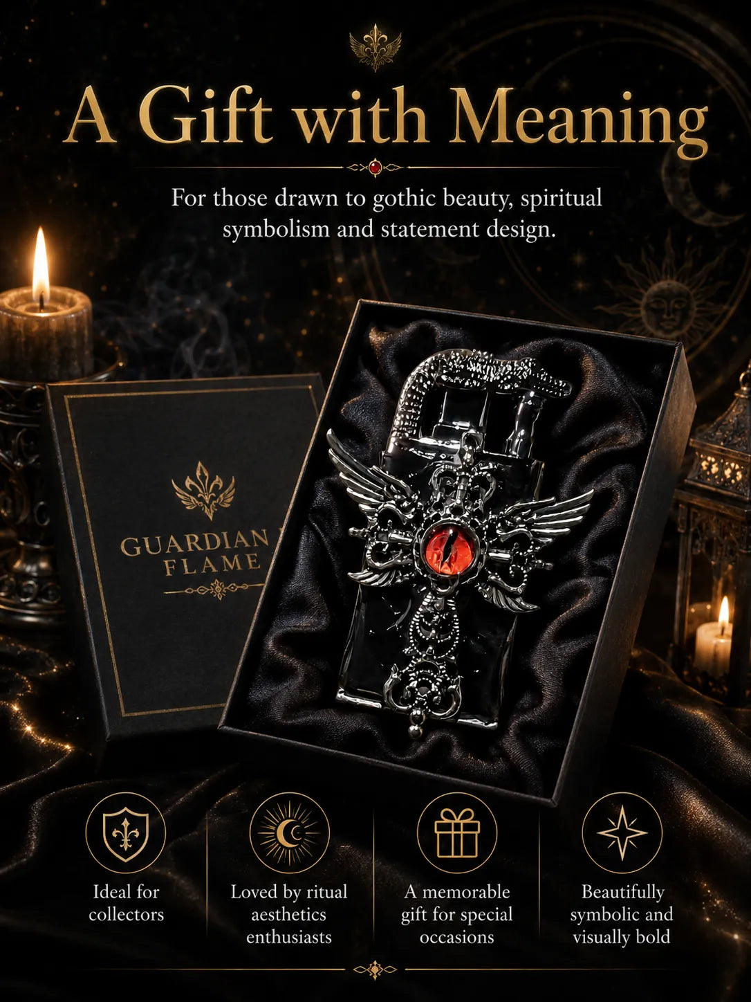Fallen Seraphim Winged Cross for Focus and Protection