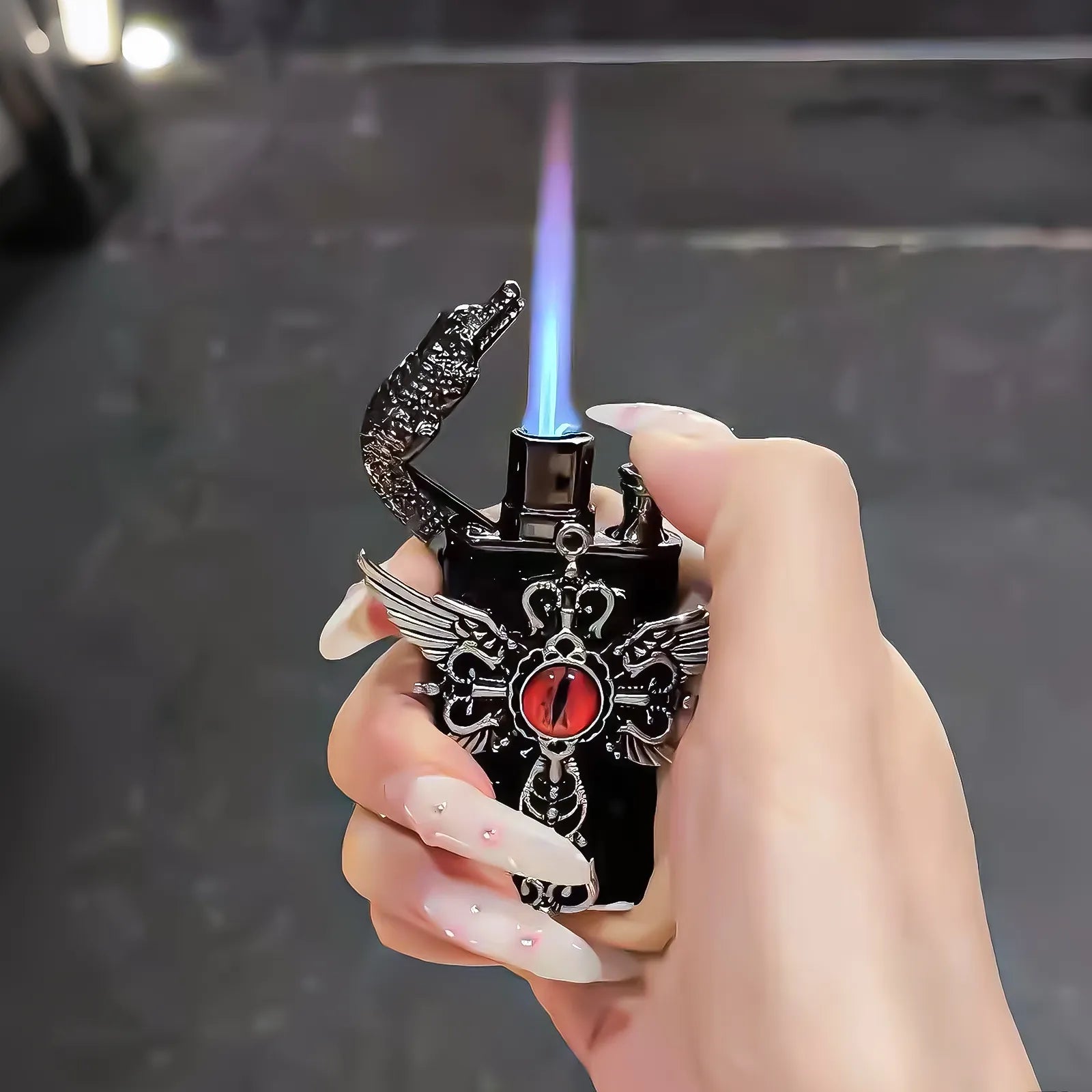 The Fallen Seraphim Flame—accessory with fallen Seraphim Flame. Sleek, dark vibe and easy to carry every day.