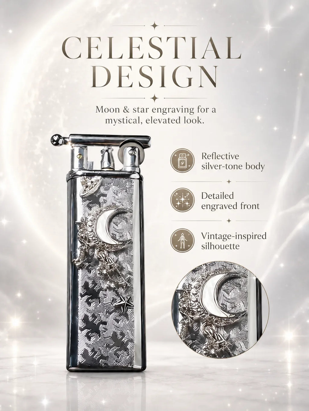 Starlight & Moon Charm Crescent Energy for Healing and Protection