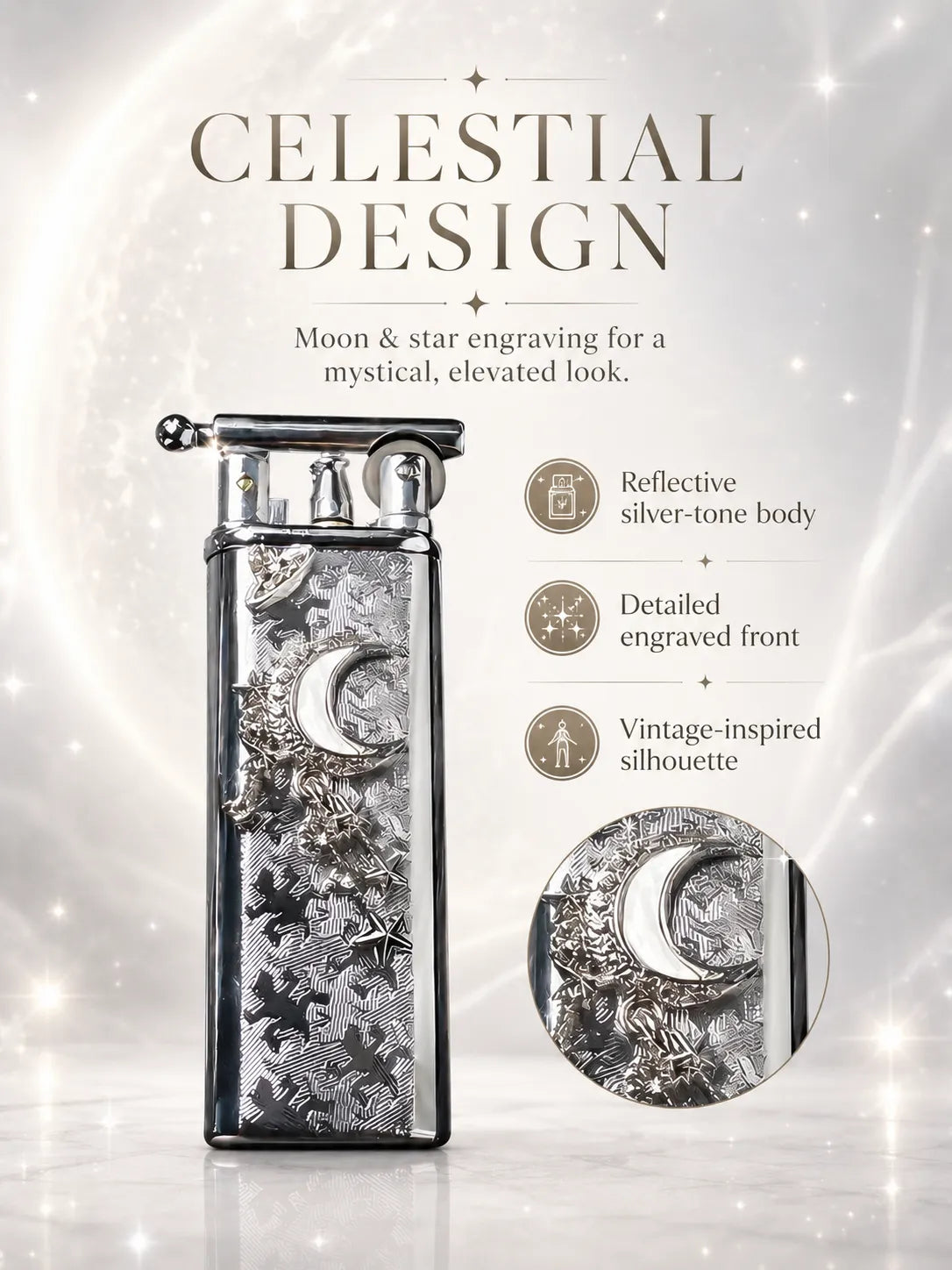 Starlight & Moon Charm Crescent Energy for Healing and Protection