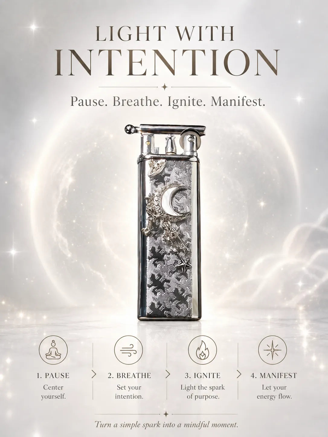Starlight & Moon Charm Crescent Energy for Healing and Protection