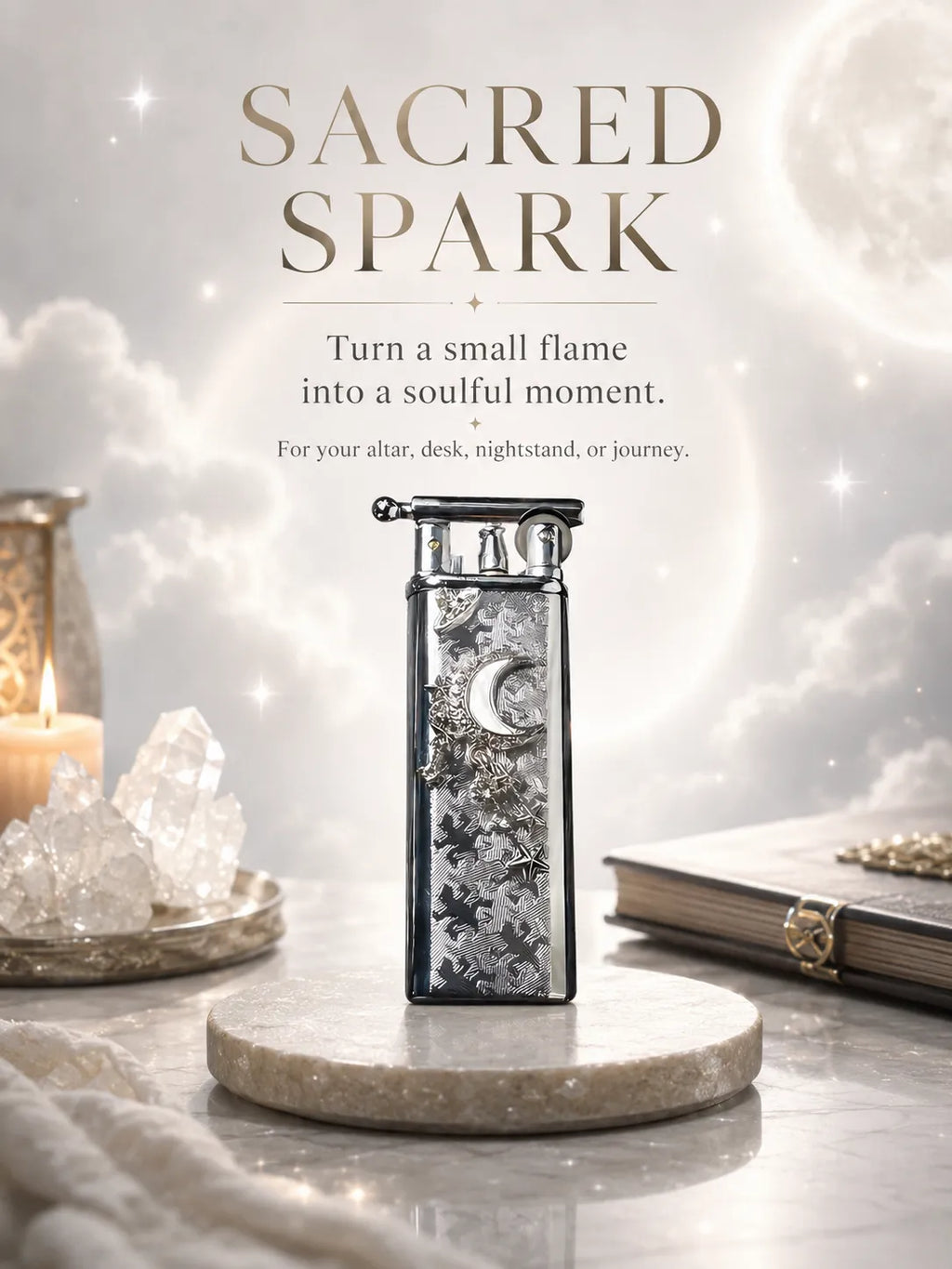 Starlight & Moon Charm Crescent Energy for Healing and Protection