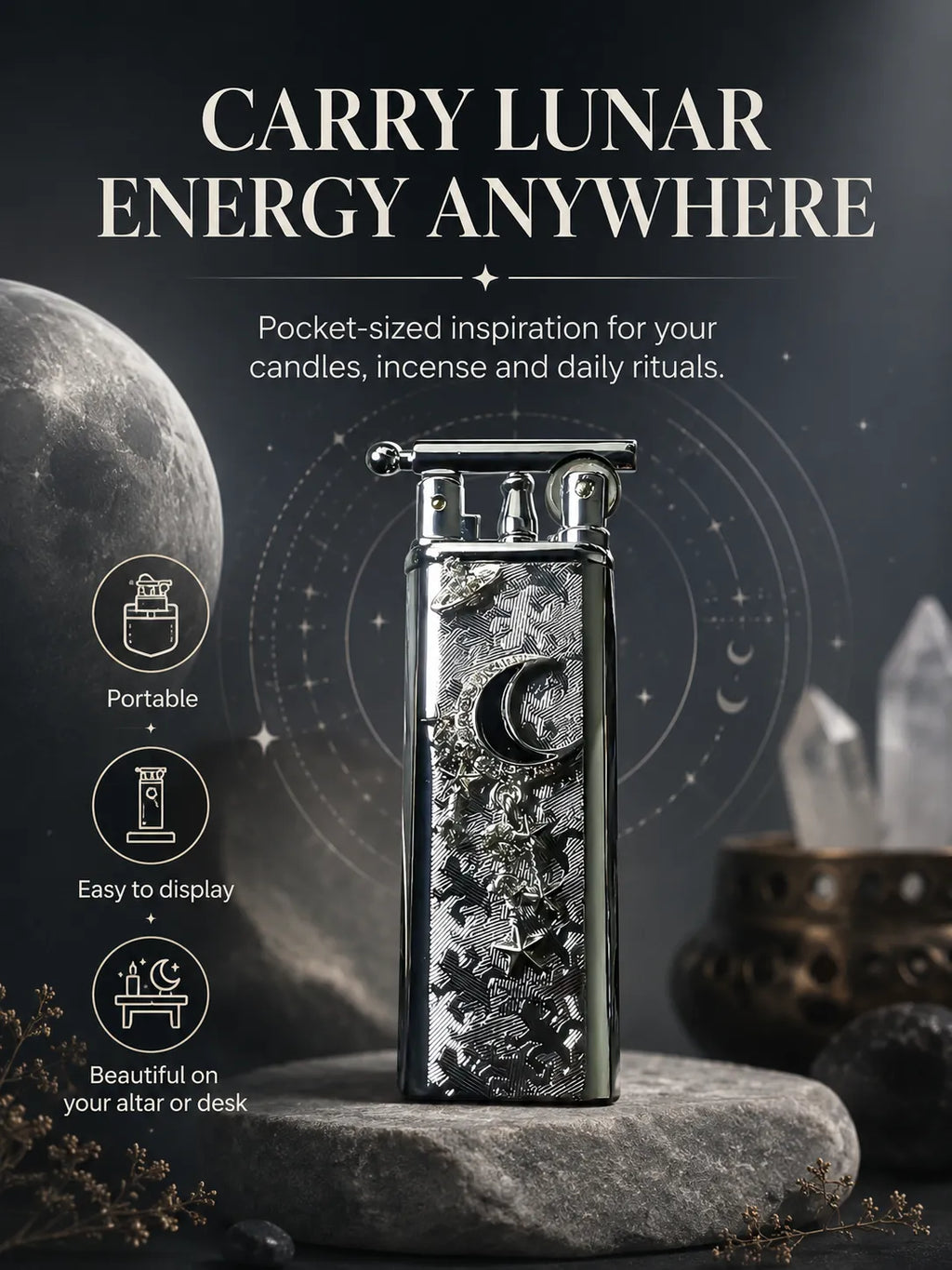 Eclipse Witch Moon Charm Energy for Clarity and Protection