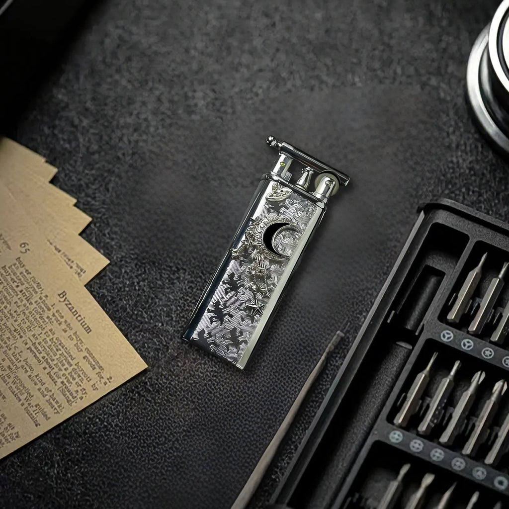 The Eclipse Witch Flame—accessory with eclipse Witch Flame. Sleek, dark vibe and easy to carry every day.