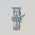 The Azure Seraphim Lighter—metal lighter showcasing azure Seraphim Lighter.