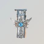 The Azure Seraphim Lighter—metal lighter showcasing azure Seraphim Lighter.