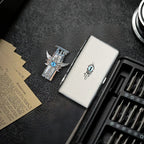The Azure Seraphim Lighter—metal lighter showcasing azure Seraphim Lighter.
