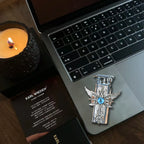 The Azure Seraphim Lighter—metal lighter showcasing azure Seraphim Lighter.