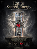 Crimson Seraphim  Red Eye Winged Cross for Protection